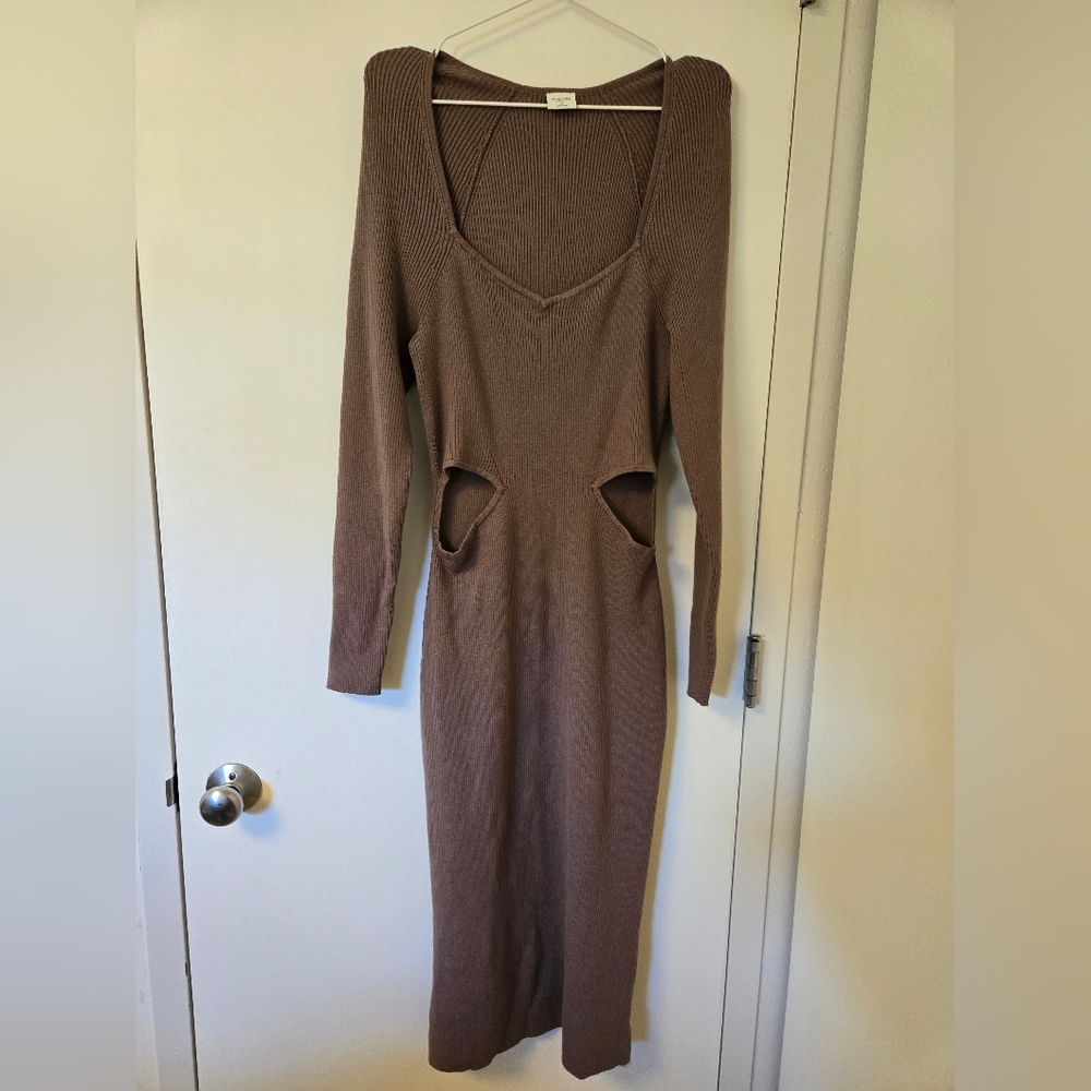 EUC Abercrombie & Fitch Knit Ribbed Cutout Sweater Dress - Picture 12 of 13